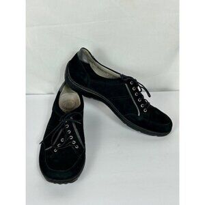 Waldlaufer Jasmine Black Nubuck Oxford Walking Shoe Euro size 7.5 US size 9 $160